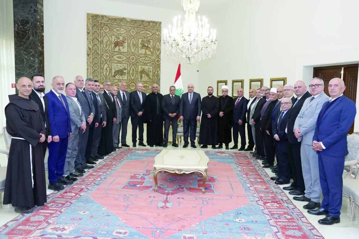 الرئيس اللبناني يتعهد العمل لـسلام دائم