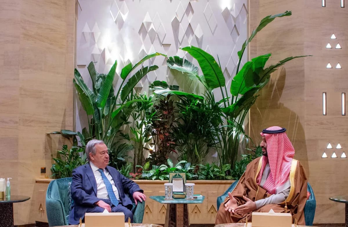 محمد بن سلمان وغوتيريش يبحثان المستجدات الدولية