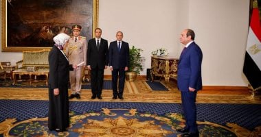 هدى عيسى تؤدي اليمين أمام الرئيس السيسي رئيسا لهيئة النيابة الإدارية