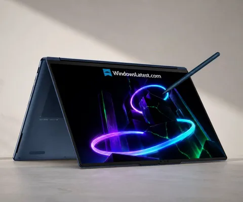 تسريب حاسوب Lenovo Yoga 9n 2in1 كأول حاسوب متحول مع شريحة Nvidia RTX Spark ARM