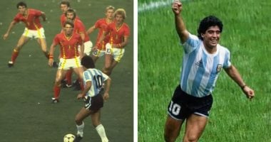 الصورة التى حيرت العالم.. سر لقطة مارادونا أمام بلجيكا فى مونديال 82
