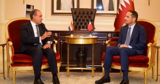 وزير الخارجية يؤكد لرئيس وزراء قطر رفض مصر المساس بأمن دول الخليج
