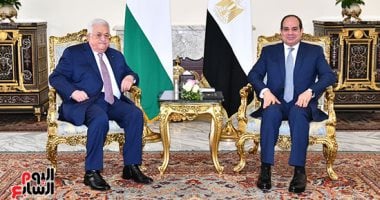 الرئيس الفلسطينى يطلع الرئيس السيسى على آخر تطورات القضية الفلسطينية