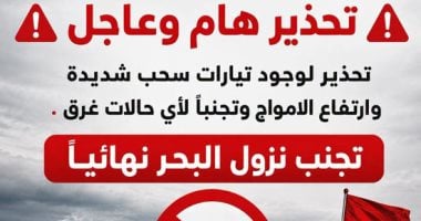 تحذيرات من النزول فى مياه البحر بمصيف بلطيم بسبب ارتفاع منسوب الأمواج