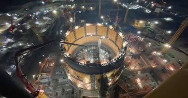 اكتمال الصبة الخرسانية للمرحلة الأولى بالمستوى الثانى بمحطة الضبعة النووية020 اكتمال الصبة الخرسانية للمرحلة الأولى بالمستوى الثانى بمحطة الضبعة النووية
