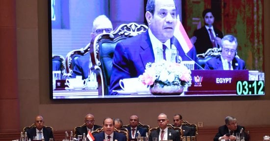 الرئيس السيسي: لا سلام وأمن دوليين دون تسوية عادلة وشاملة للقضية الفلسطينية