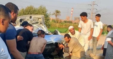 مصرع إثنين من مستقلى سيارة إثر انقلابها فى ترعة بأوسيم