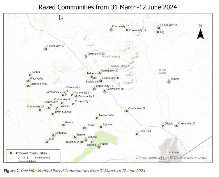 مختبر أمريكي يرصد تدمير الدعم السريع لـ41 مجتمعا زراعيا ريفيا شمال وغرب الفاشر