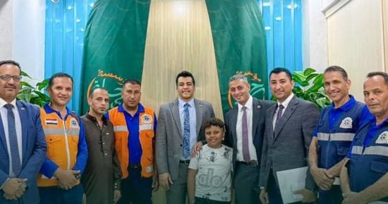 حياة كريمة تكرم الطفل محمد وأبطال الإسعاف في بني سويف لإنقاذ حياة والده