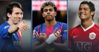 لامين يامال يكتب التاريخ ويكسر أرقام ميسي ورونالدو فى سن 18 عاما