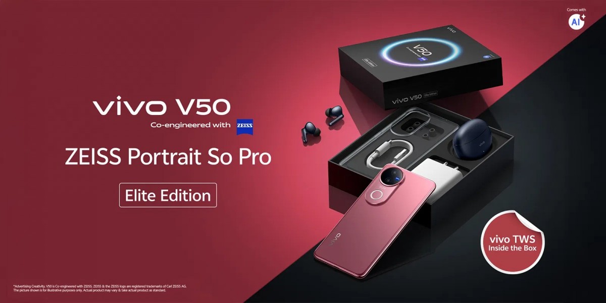 إطلاق هاتف vivo V50 Elite Edition مع سماعات TWS 3e ضمن الباقة020 إطلاق هاتف vivo V50 Elite Edition مع سماعات TWS 3e ضمن الباقة