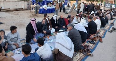 أكبر إفطار جماعى للعام الثانى بقرية 30 يونيو فى بئر العبد بشمال سيناء.. صور