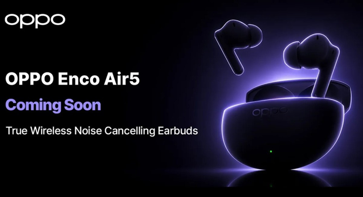 أوبو تمهد لإطلاق سماعات Enco Air5 الجديدة وتكشف أولى التفاصيل الرسمية عنها
