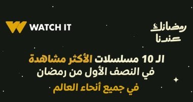 الـ10 مسلسلات الأكثر مشاهدة بالنصف الأول من رمضان بأنحاء العالم فى Watch it