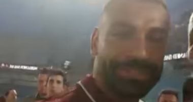 محمد صلاح يظهر على تليفزيون اليوم السابع فى حفل تقديمه باستاد طرابزون.. فيديو