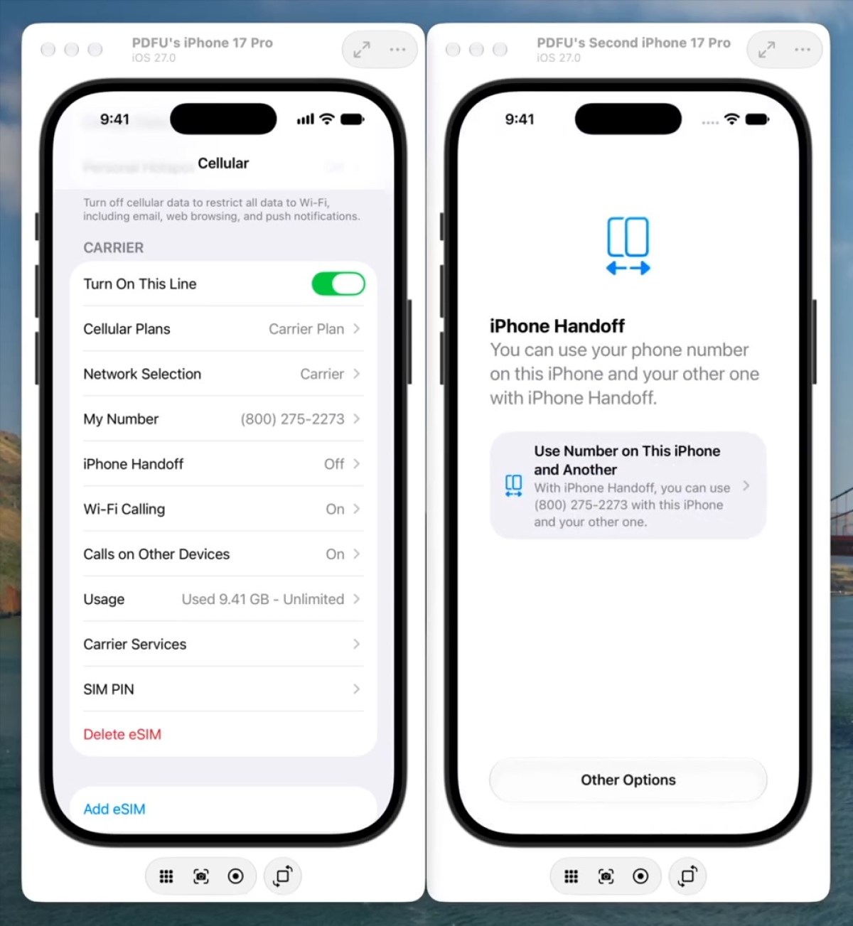 iOS 27 يتيح استخدام رقم هاتف واحد على جهازي iPhone في الوقت نفسه