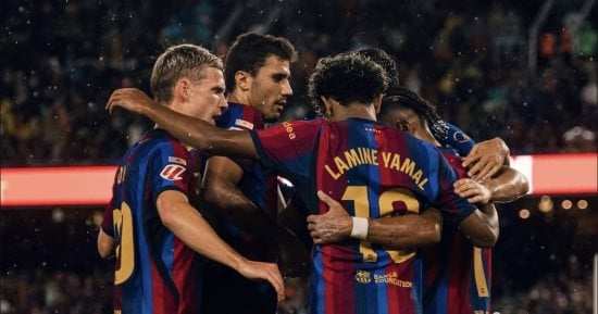 برشلونة ضد راسينج.. البارسا يكتسح 72 ويبتعد بصدارة الليجا في غياب حمزة عبد الكريم