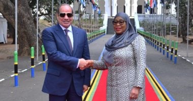 الرئيس السيسى: بحثت مع رئيسة تنزانيا مقترح استحداث خط ملاحي للربط بين ميناءي سفاجا ودار السلام