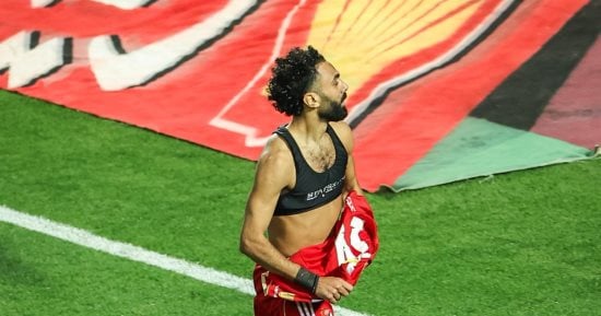 الأهلى يضيف الهدف الثانى أمام أبو قير للأسمدة عن طريق حسين الشحات