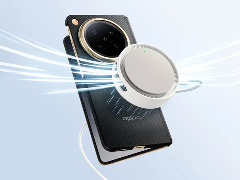 اوبو تطلق شاحنها اللاسلكي المغناطيسي المطور AIRVOOC 50W Magnetic Charger 2 عالميا بنظام تبريد نشط وحامل مدمج