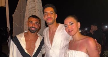 محمد صلاح ينشر صورة من حفل عقد قران مصطفى شوبير بالساحل الشمالى