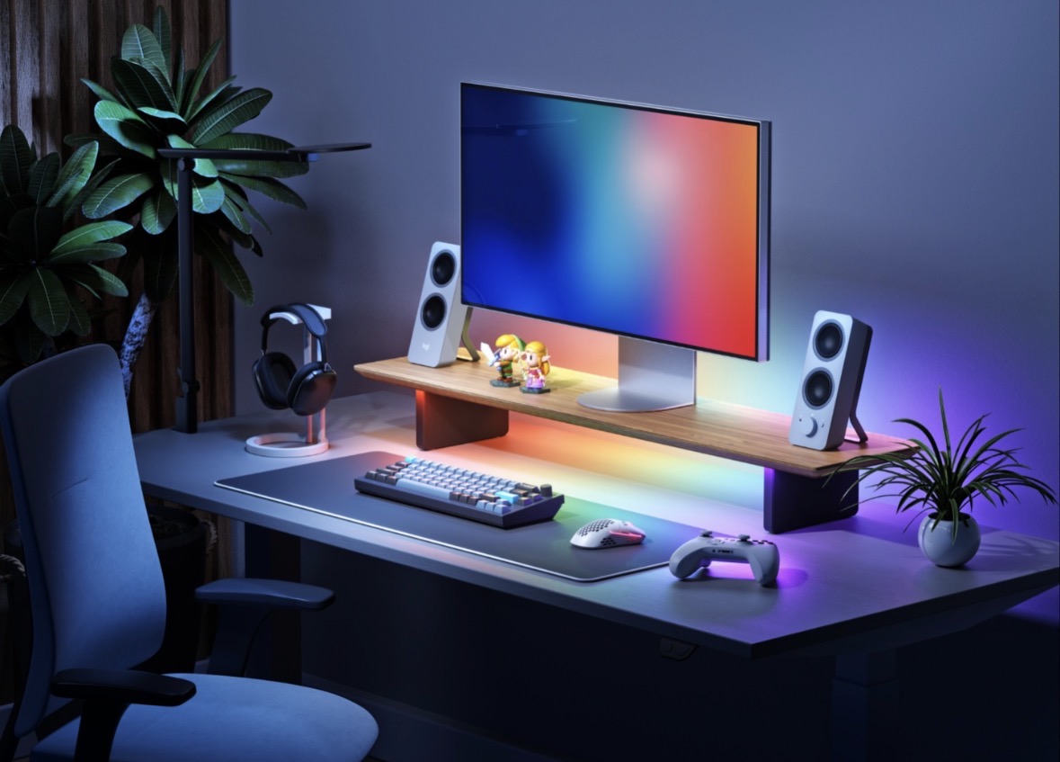 Nanoleaf تكشف عن حامل شاشة ذكي بإضاءة RGB تضم 102 منطقة وإضاءة ثنائية الوضع
