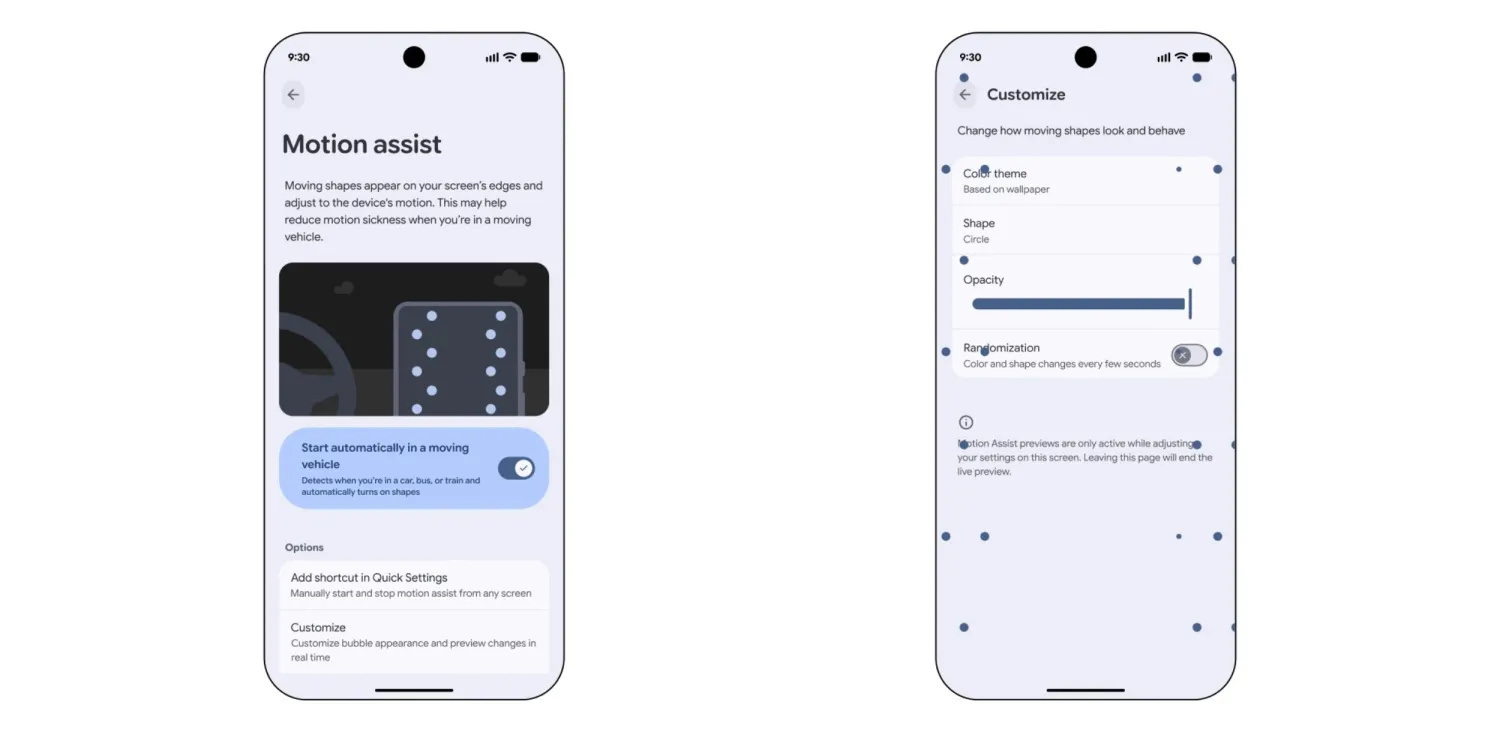 جوجل تطرح فقاعات Motion Assist لهواتف Pixel وسامسونج.. تجربة جديدة لتسهيل الحركة