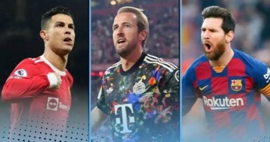 هاري كين يطارد عرش ميسي ورونالدو.. صراع أفضل 10 هدافين بأوروبا منذ 2000