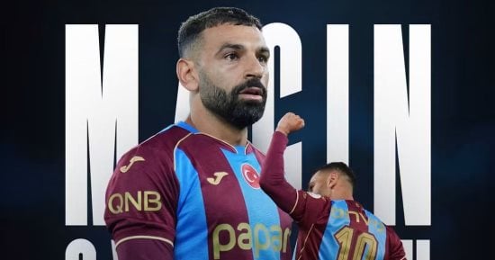 جماهير طرابزون تختار محمد صلاح أفضل لاعب أمام جالاتا سراي