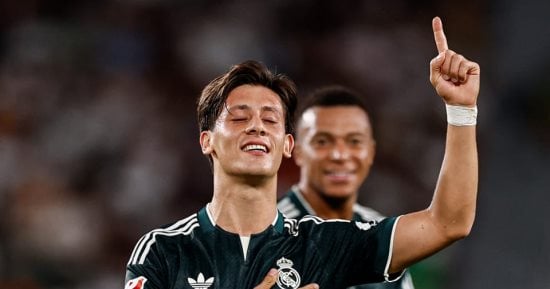 إلتشى ضد ريال مدريد.. ثنائية لمبابى فى الشوط الأول بالدورى الإسبانى