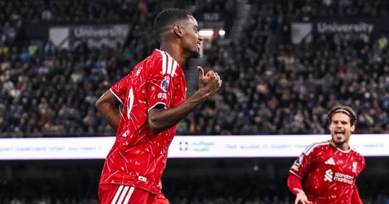 ليفربول يتقدم على إيبسويتش تاون بهدفين فى الشوط الأول