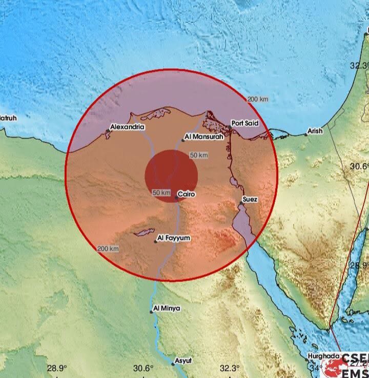تفاصيل زلزال مصر وبيان من المعهد القومي للبحوث بثير الاستغراب  