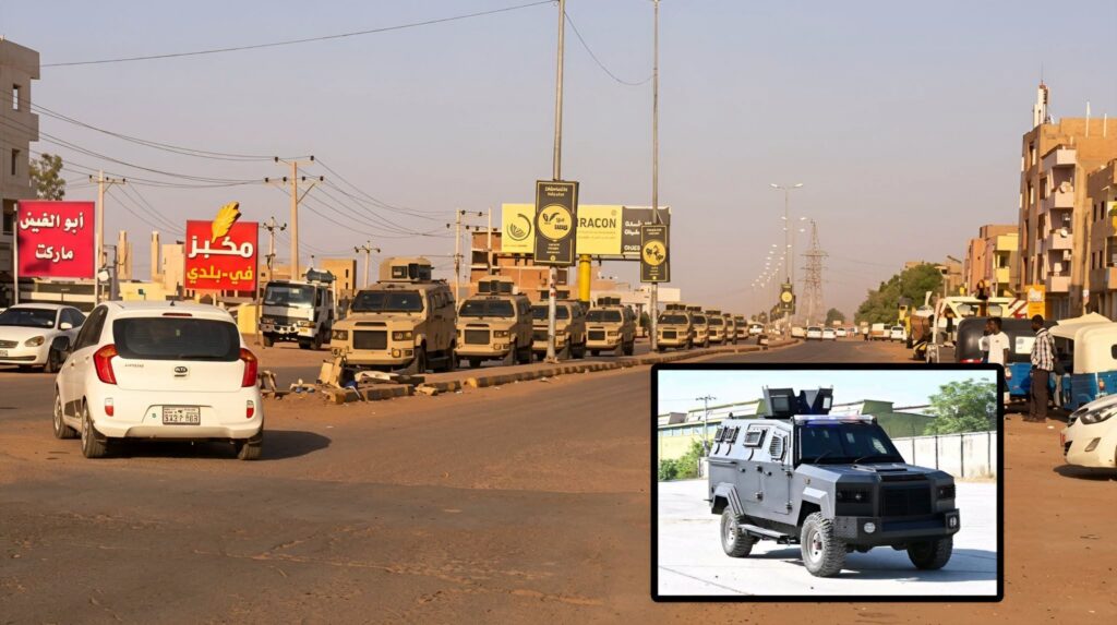 الجيش السوداني يستعرض المدرعات الباكستانية المتطورة في شوارع الخرطوم  