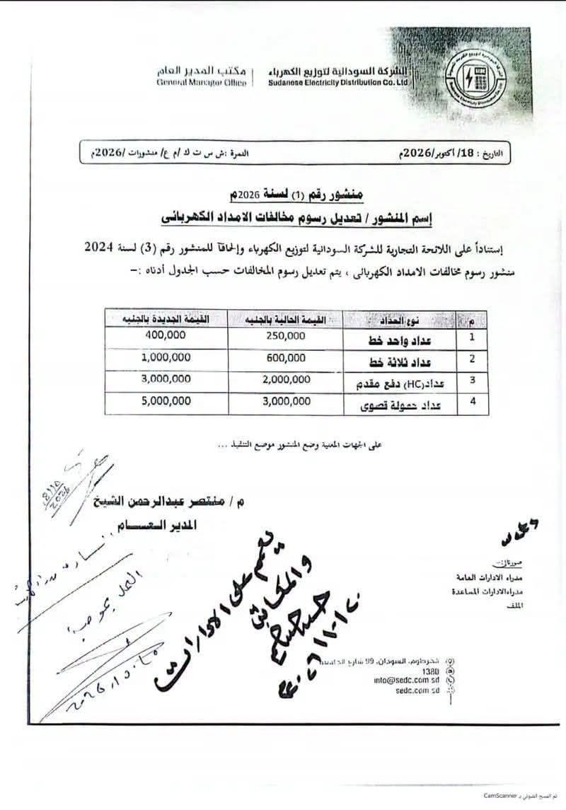 شركة الكهرباء تصدر قرارا برفع غرامات الجبادات إلى 5 ملايين جنيه  