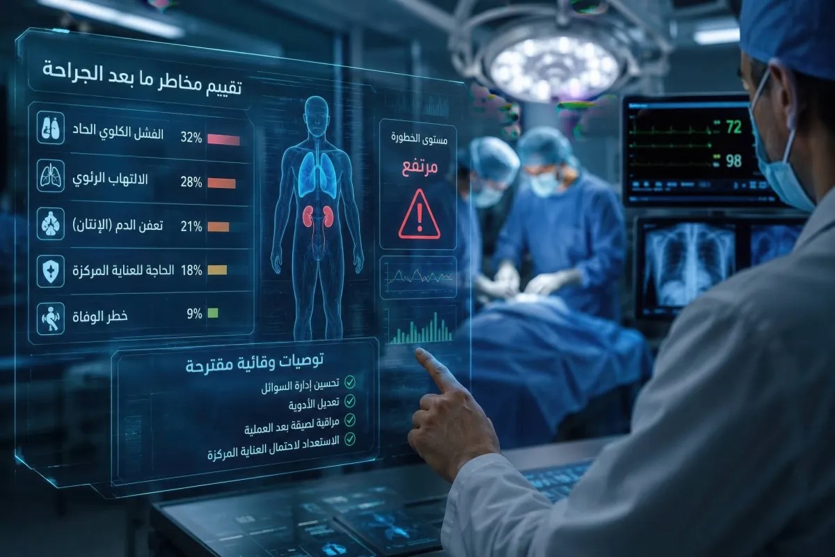 قبل أن تبدأ الجراحة... هل يتنبأ الذكاء الاصطناعي بالمضاعفات قبل وقوعها