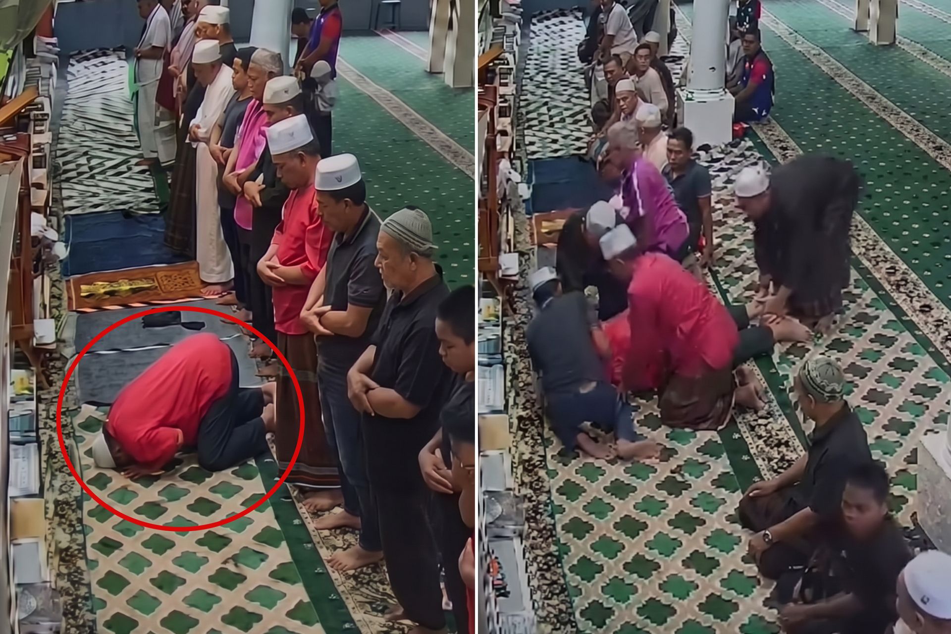 لم ينهض من السجود.. كاميرا ترصد اللحظات الأخيرة لمصل ماليزي