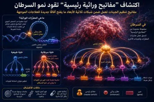مفاتيح وراثية رئيسية تقود نمو السرطان