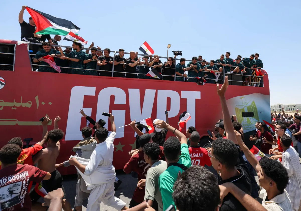 استقبال شعبي لمنتخب مصر العائد من المونديال