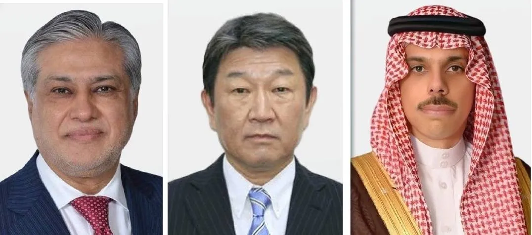 وزراء خارجية السعودية واليابان وباكستان يناقشون أوضاع المنطقة