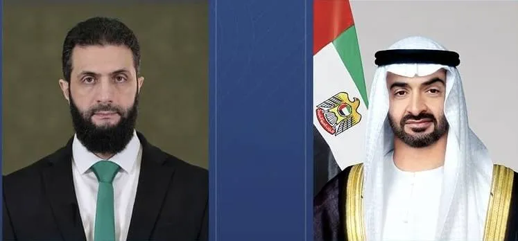 محمد بن زايد والشرع يبحثان العلاقات الثنائية والتطورات الإقليمية020 محمد بن زايد والشرع يبحثان العلاقات الثنائية والتطورات الإقليمية