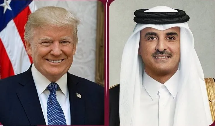 أمير قطر والرئيس الأميركي يناقشان جهود خفض التصعيد