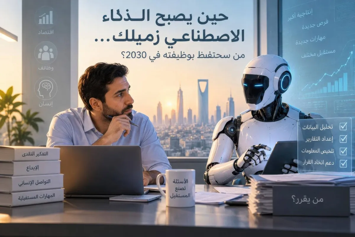 حين يصبح الذكاء الاصطناعي زميلك من سيحتفظ بوظيفته في 2030