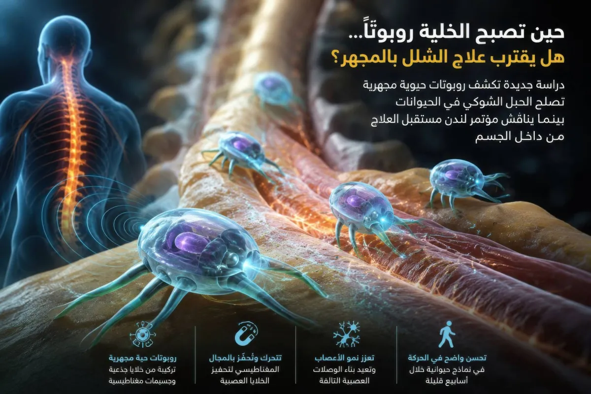 حين تصبح الخلية روبوتا... هل يقترب علاج الشلل بالمجهر