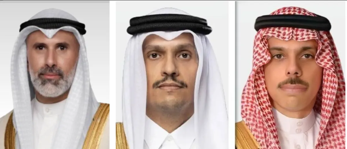 وزراء خارجية السعودية وقطر والكويت يستعرضون تطورات التصعيد العسكري بين أميركا وإيران